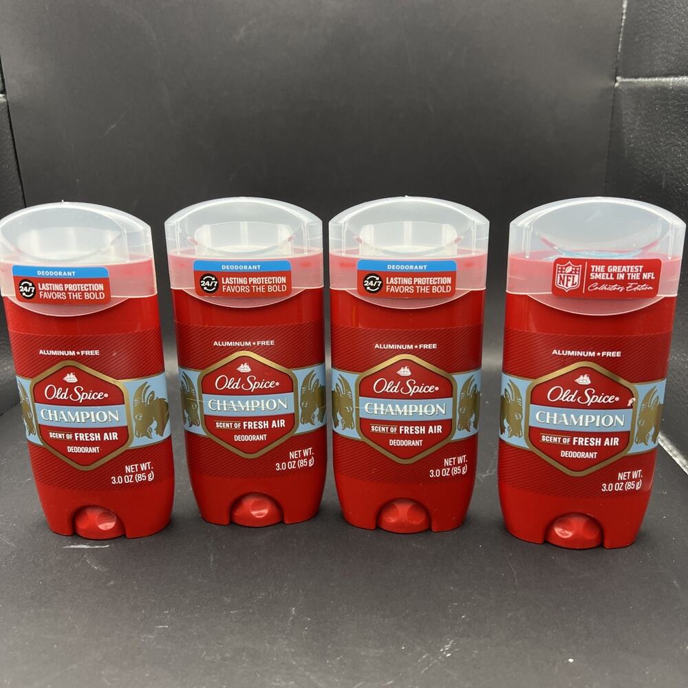 Old Spice Men's Deodorant Champion 3oz 4 Pack Discontinued Scent Aluminum Free